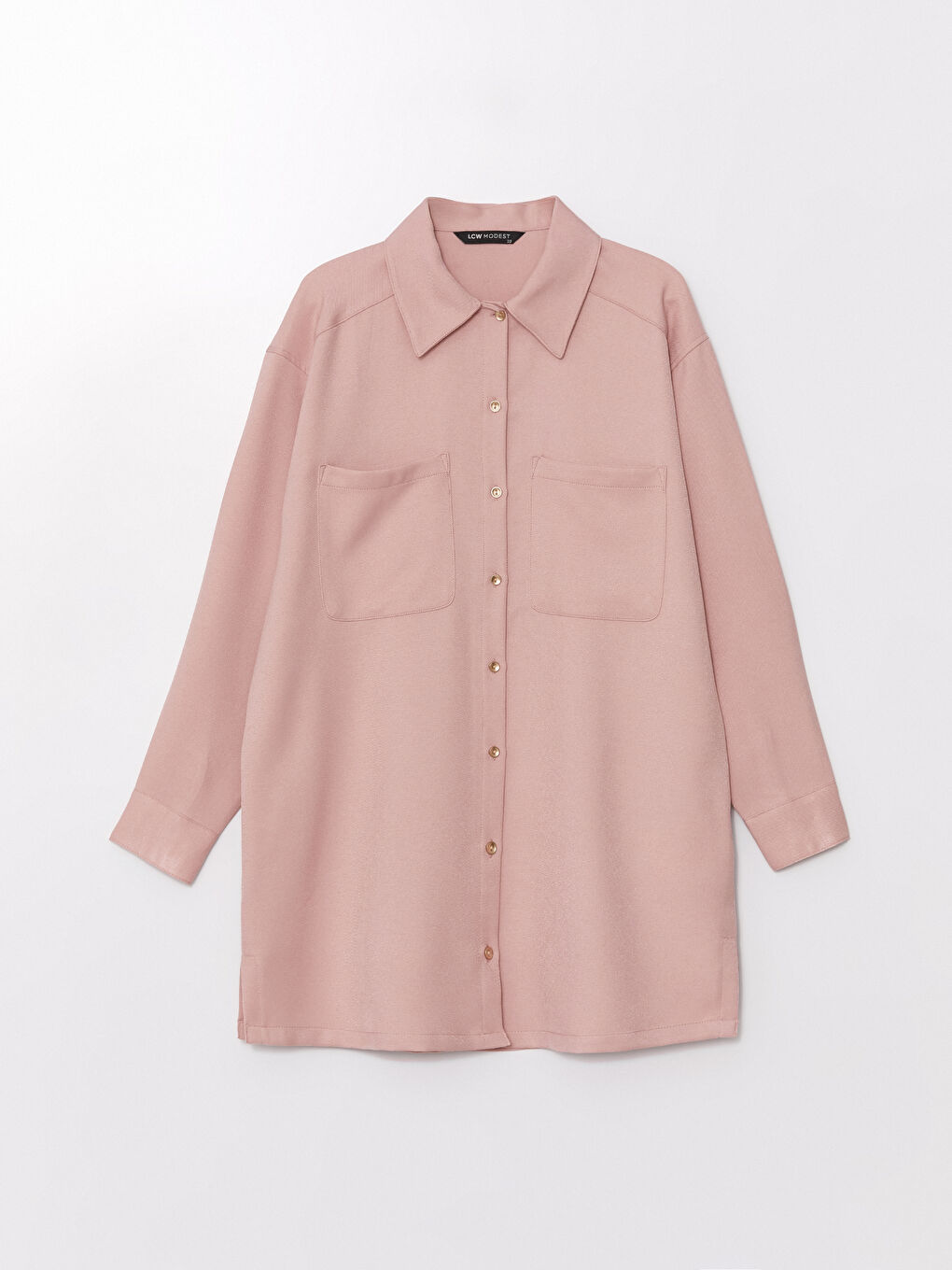 Plain Long Sleeve Women's Shirt Tunic-5