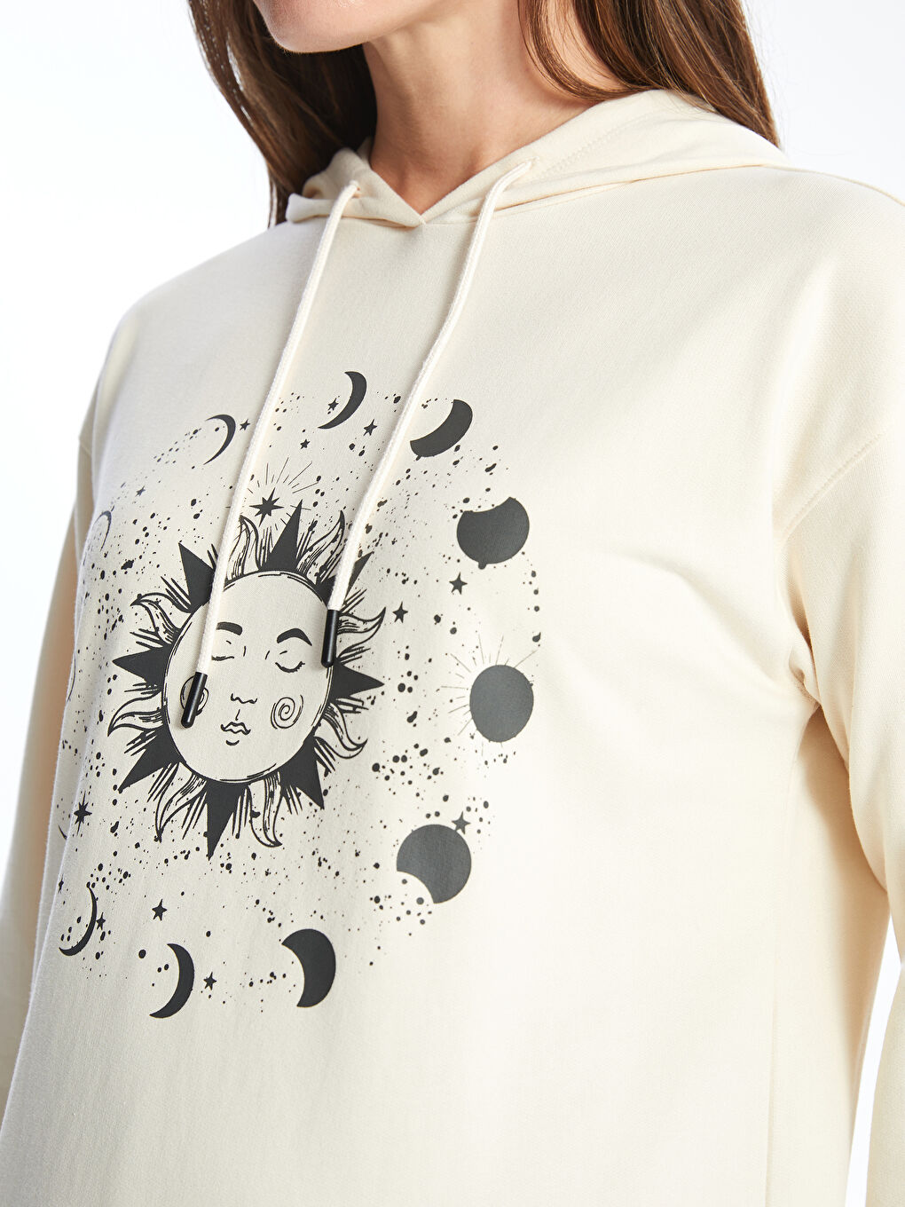 LCWAIKIKI Maternity Printed Maternity Hoodie -W45412Z8-FF7