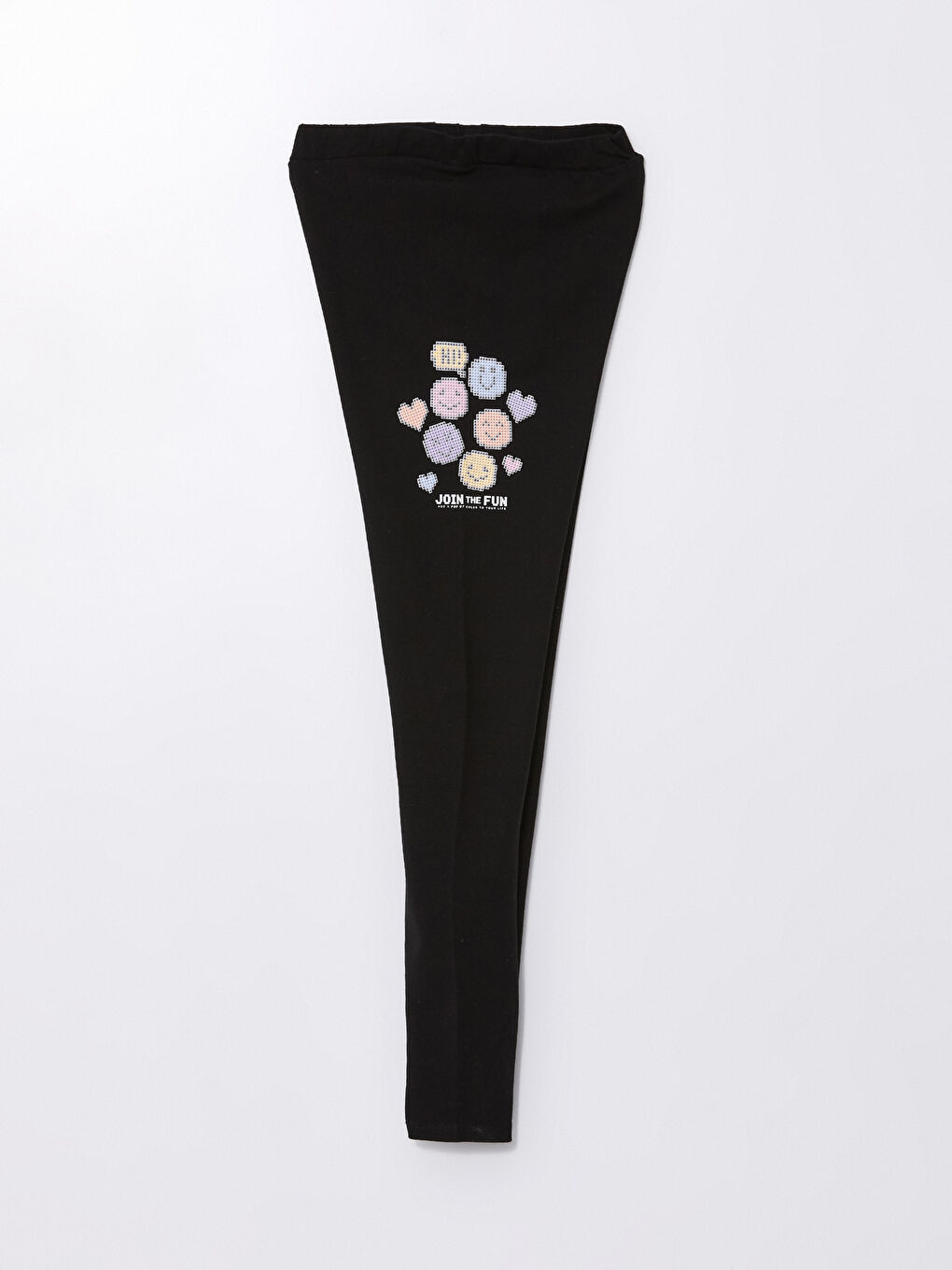 Elasticated Waist Printed Girls' Leggings-2