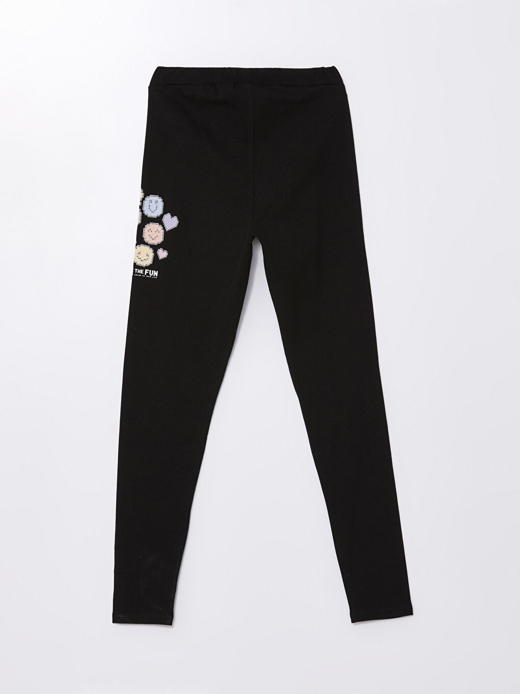 Elasticated Waist Printed Girls' Leggings-1