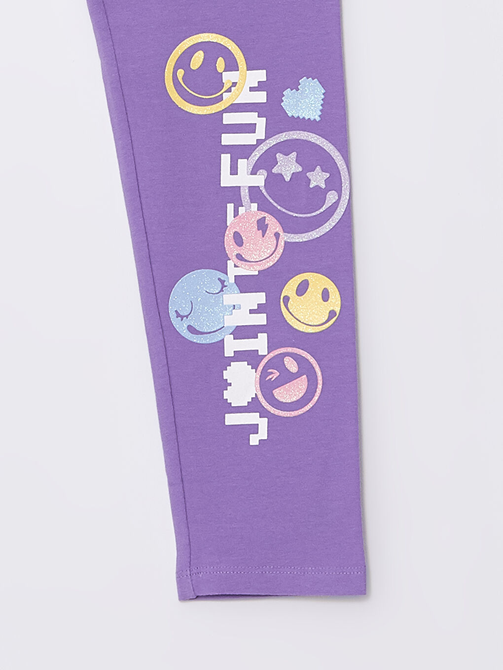 Elasticated Waist Printed Girls' Leggings-1