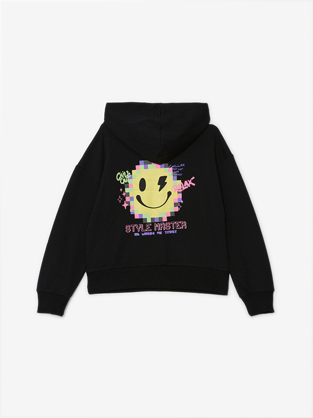 LCW Kids Yeni Siyah Kapüşonlu Kız Çocuk Sweatshirt - 1