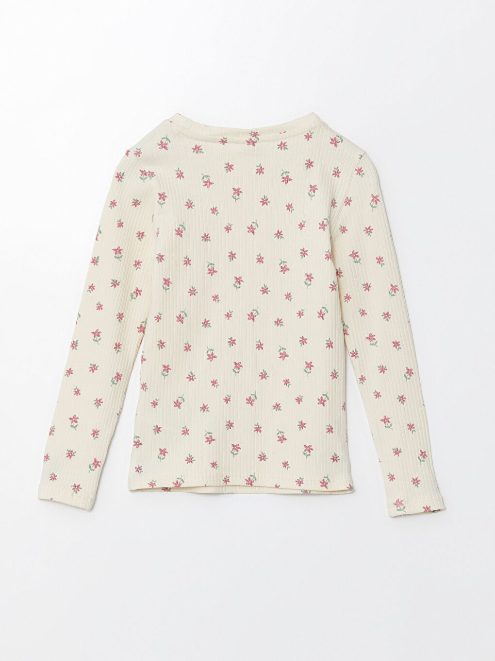 LCW Kids Rundhalsausschnitt Blumiges T-Shirt für Mädchen -W45472Z4-LRA