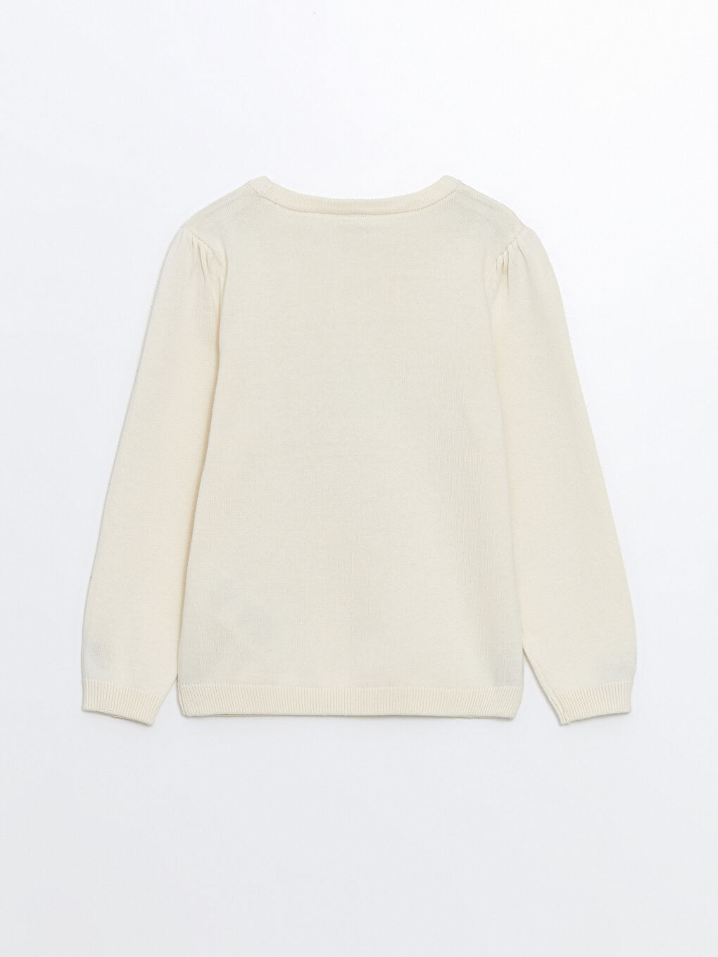 Crew Neck Girls' Knitwear Sweater -W45493Z4-FDV