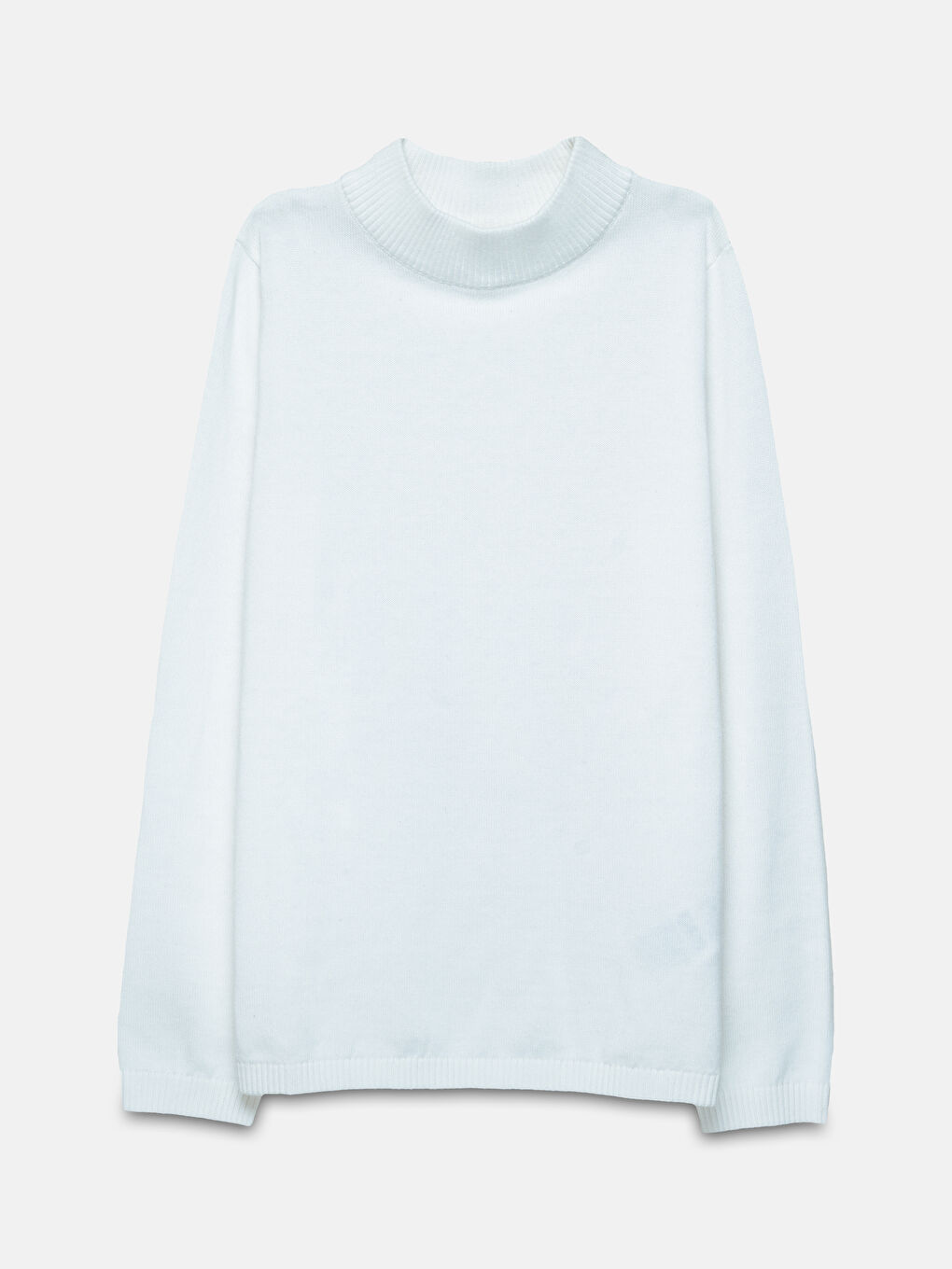 Funnel Neck Long Sleeve Girls' Knitwear Sweater
