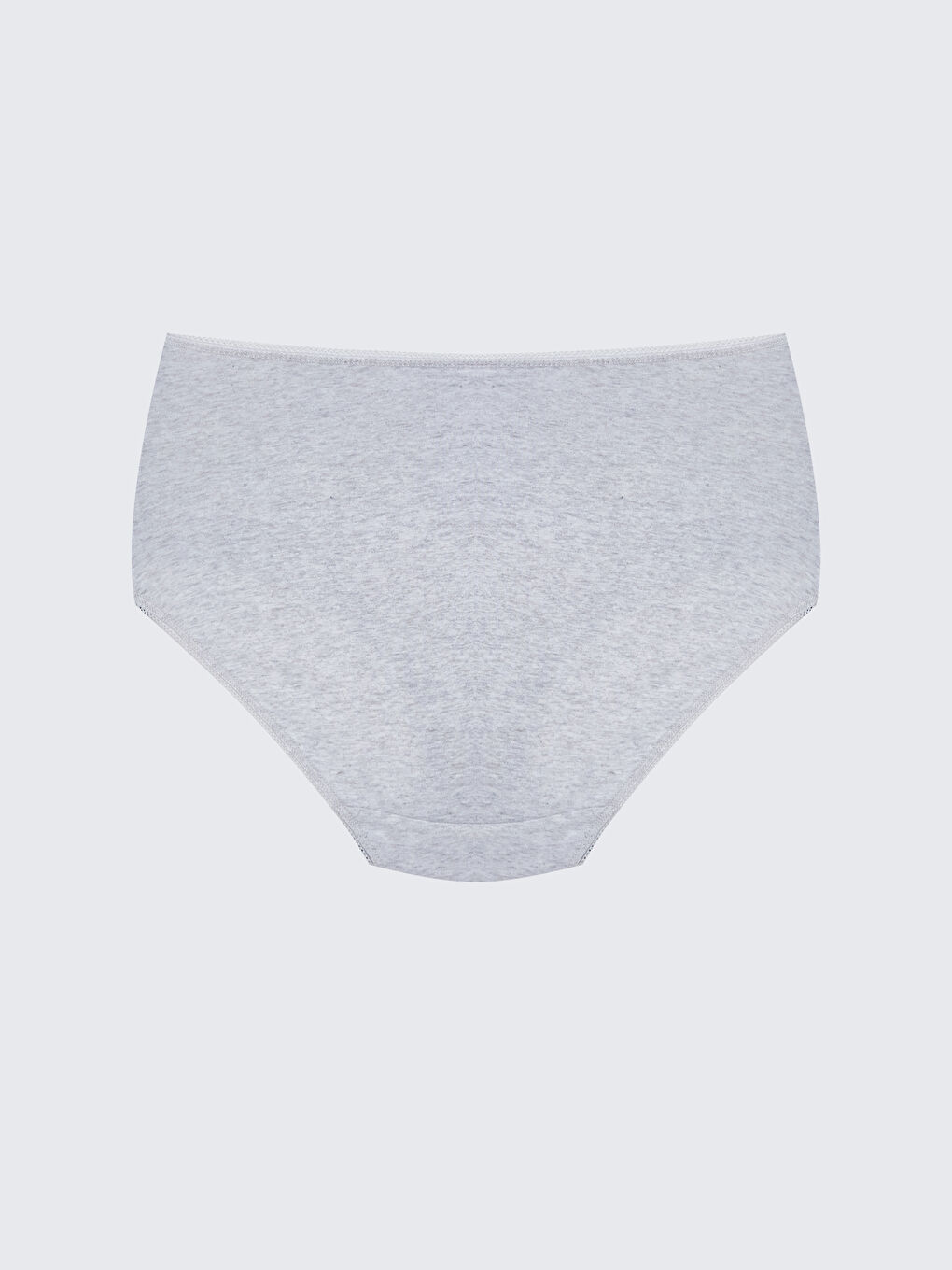 Gri Yüksek Bel Düz Klasik Külot-1