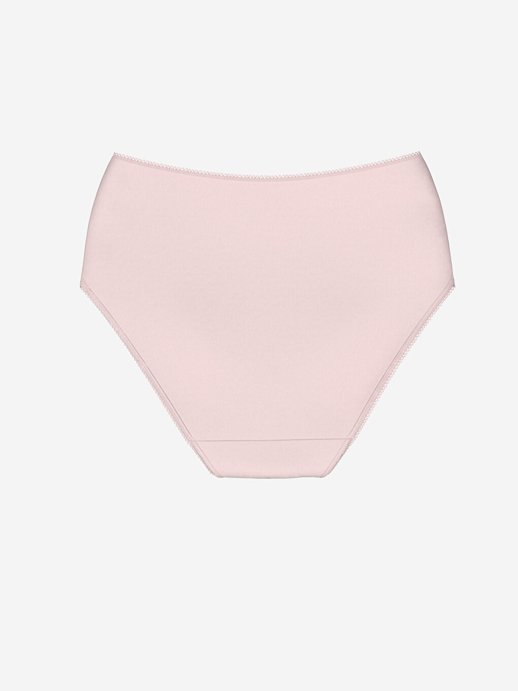 Pembe Yüksek Bel Düz Klasik Külot-1