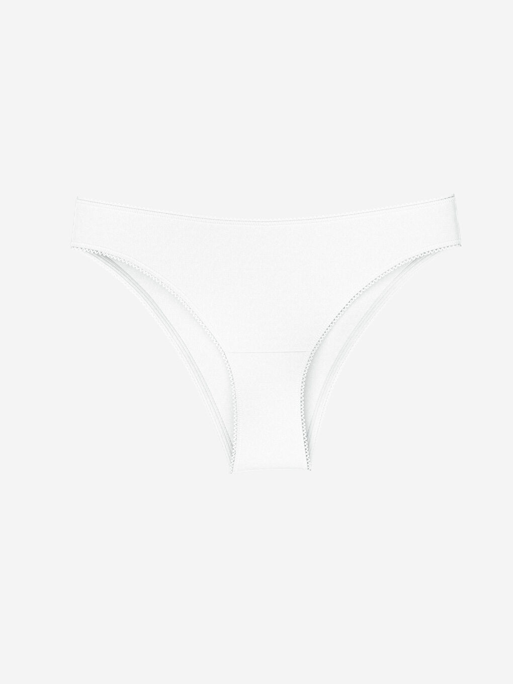 Beyaz Düz Brazilian Külot