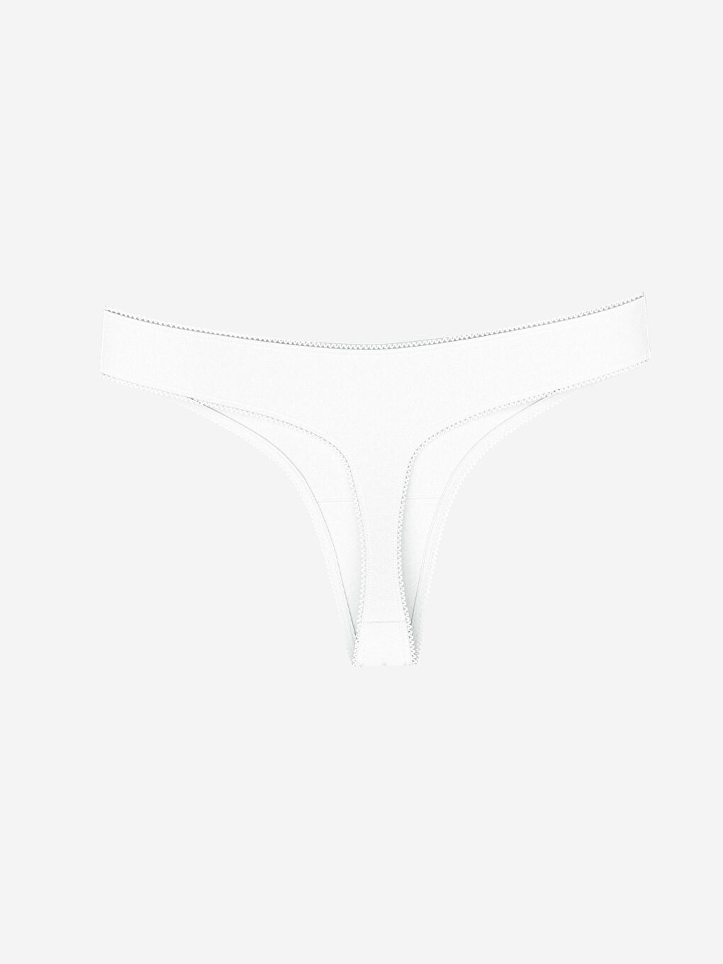 Beyaz Düz Tanga Külot-1