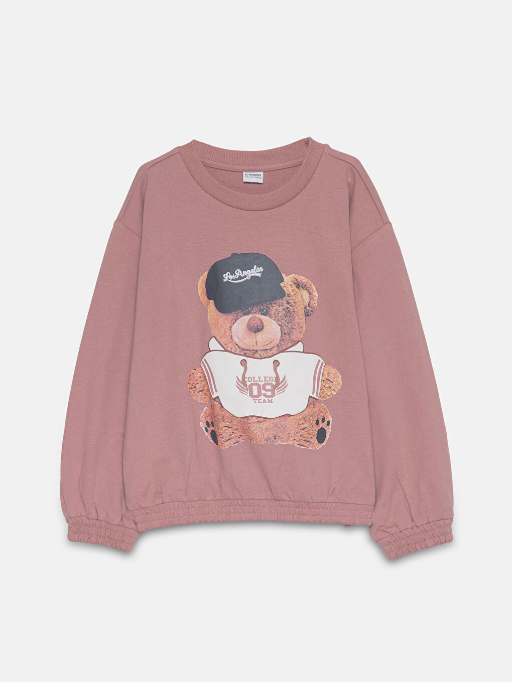 Crew Neck Printed Long Sleeve Girls' Sweatshirt