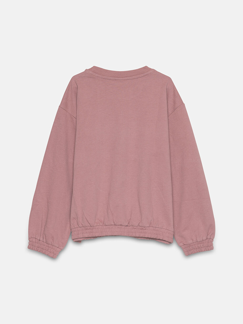 Crew Neck Printed Long Sleeve Girls' Sweatshirt-1