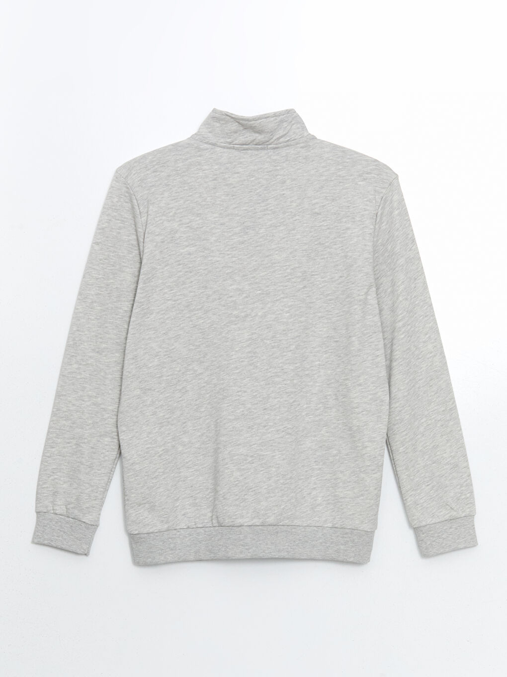 كنزة رياضية بياقة قمعية بسحاب للرجال-5