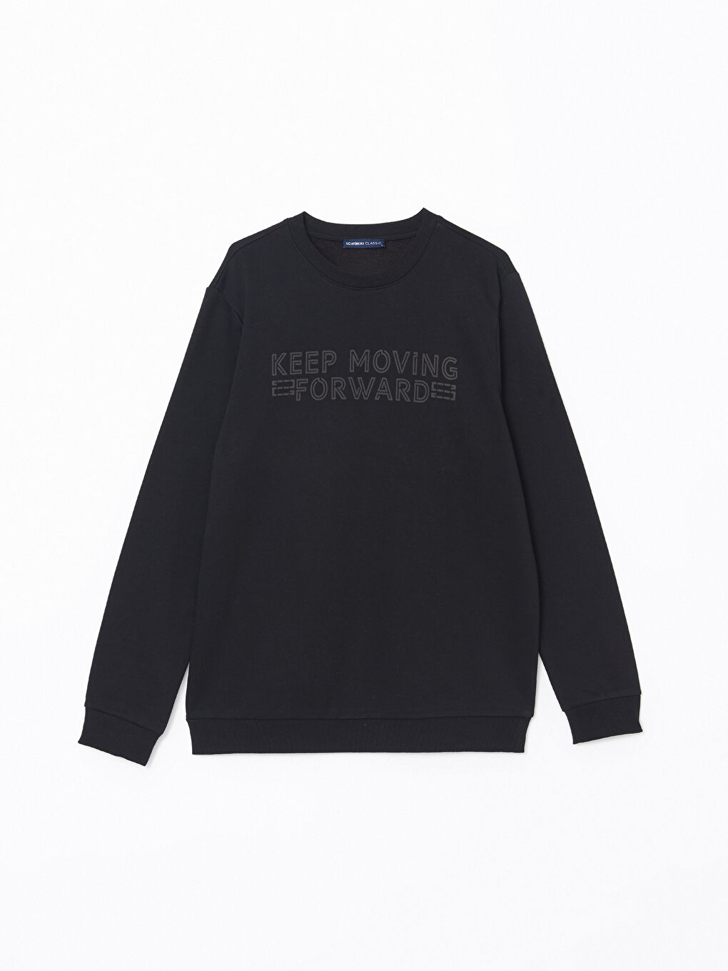 Crew Neck Printed Men's Thick Sweatshirt-4