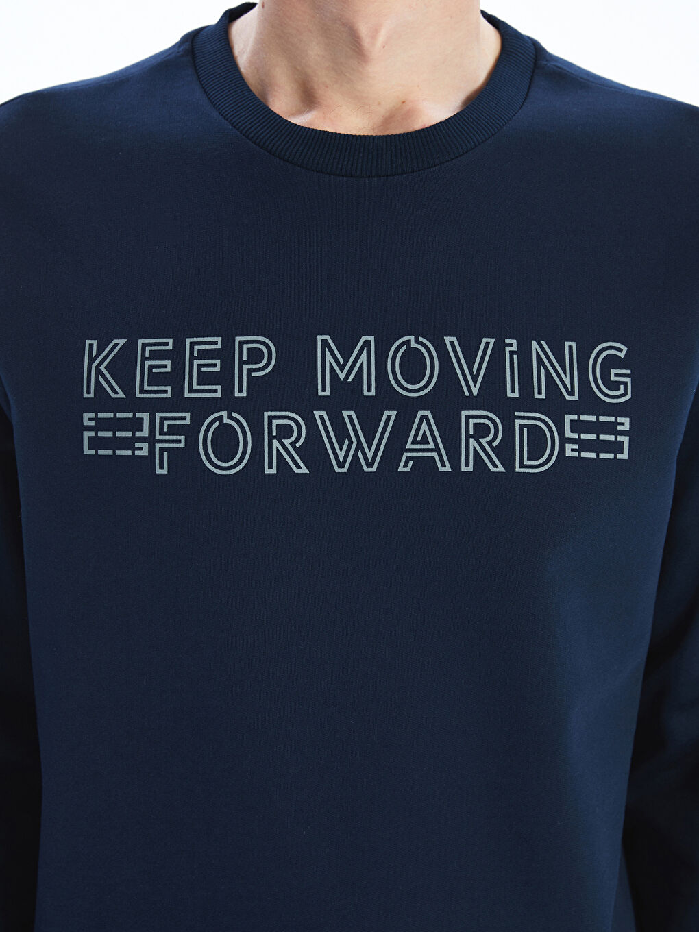 Crew Neck Printed Men's Thick Sweatshirt-2