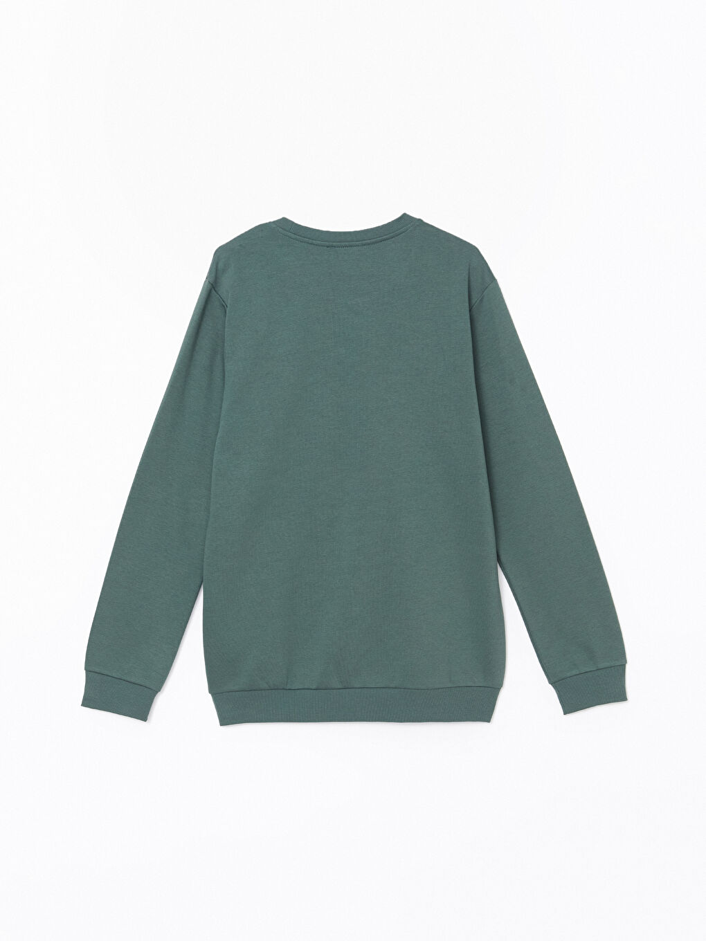 سويت شيرت تخين مطبوع بياقة دائرية للرجال-6