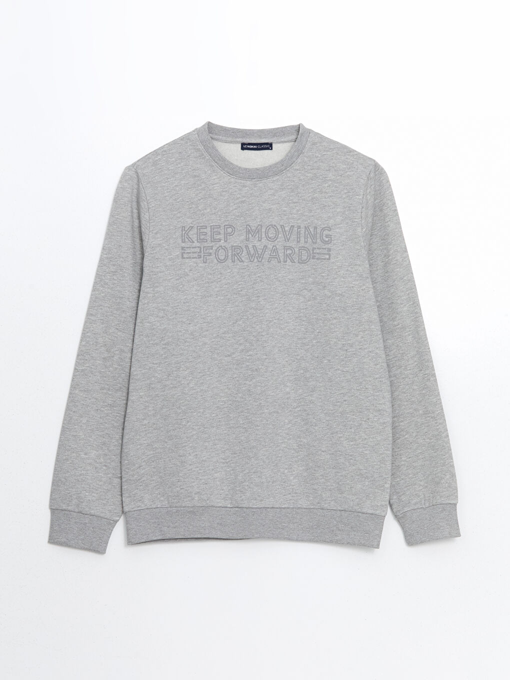 Crew Neck Printed Men's Thick Sweatshirt-4