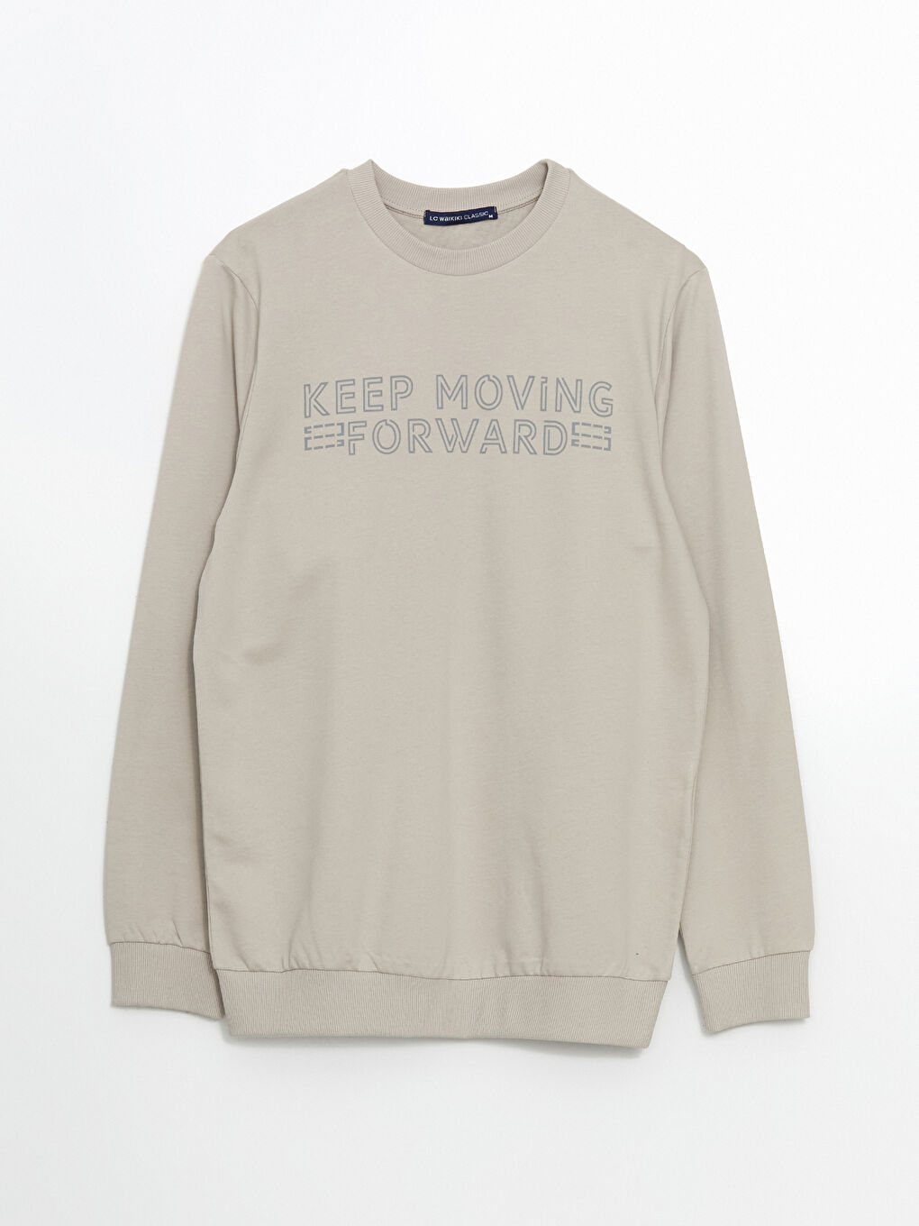 سويت شيرت سميك مطبوع برقبة دائرية للرجال-4