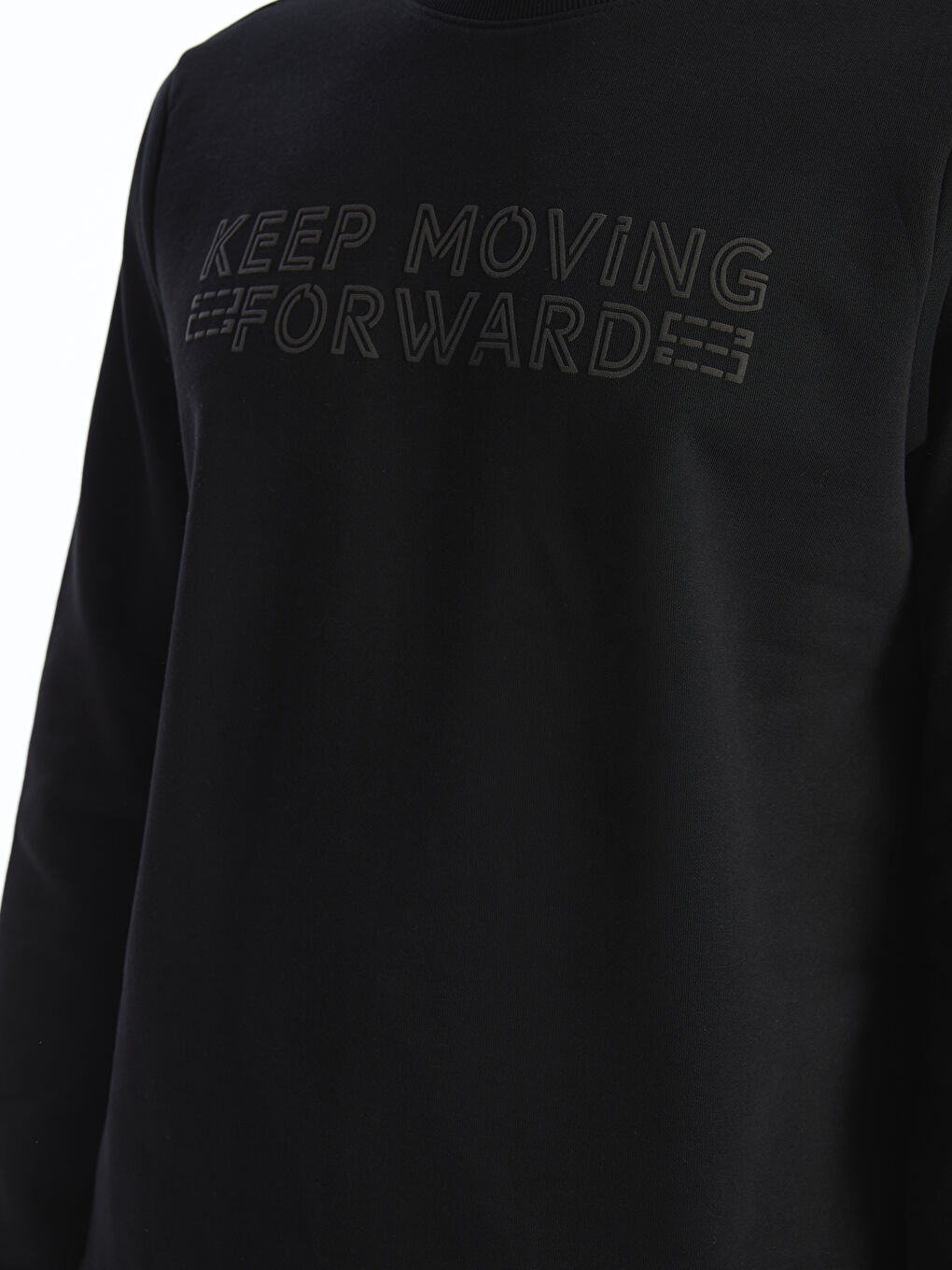 Crew Neck Printed Men's Thick Sweatshirt-2