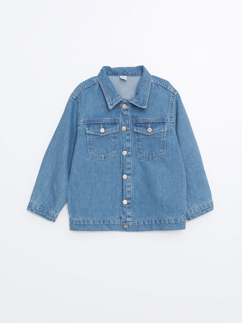 LCW baby Orta İndigo Rodeo Uzun Kollu Basic Erkek Bebek Jean Ceket