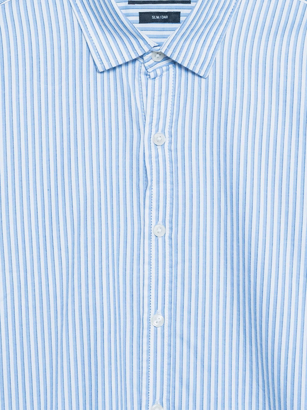 Slim Fit Long Sleeve Striped Men's Shirt-2