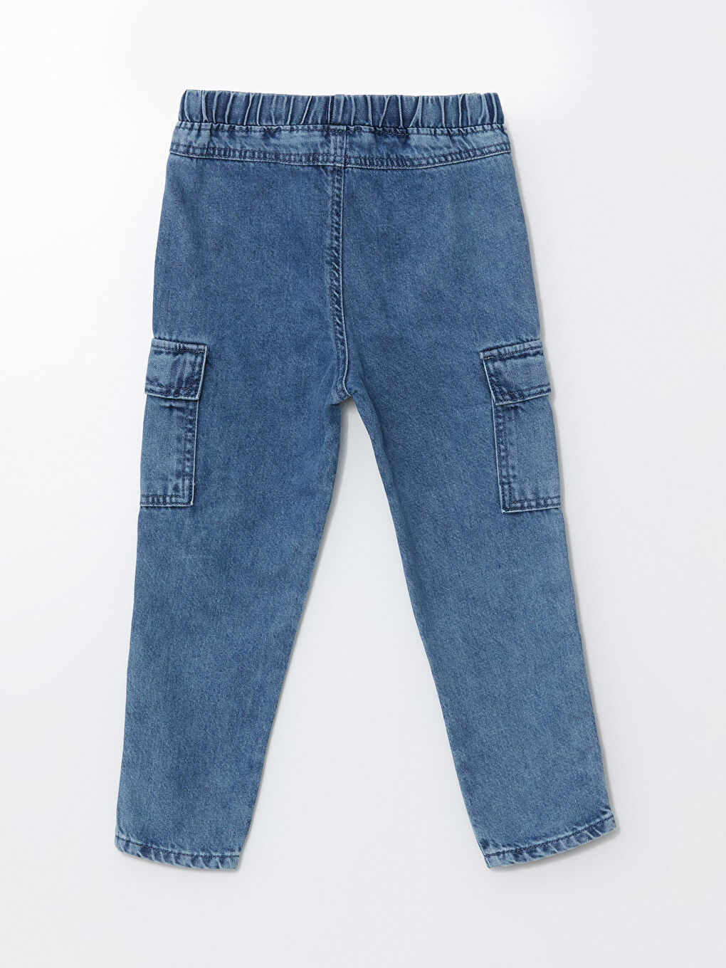 LCW Kids İndigo Beli Lastikli Basic Erkek Çocuk Jean Şort - 5