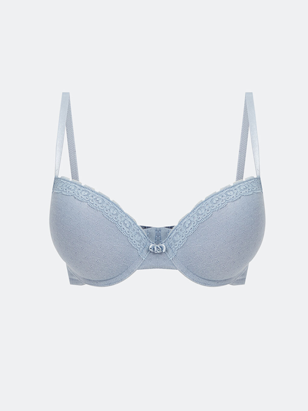LCW DREAM Wired Lightly Padded Lace Detail T-Shirt Bra -W45585Z8-GCK