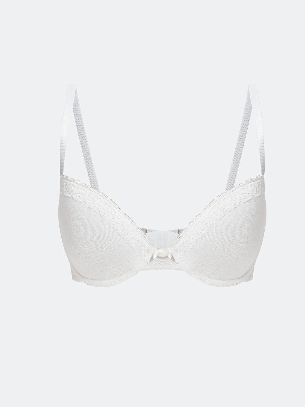Wired Non-Padded Lace Detailed T-Shirt Bra -W45586Z8-FFB