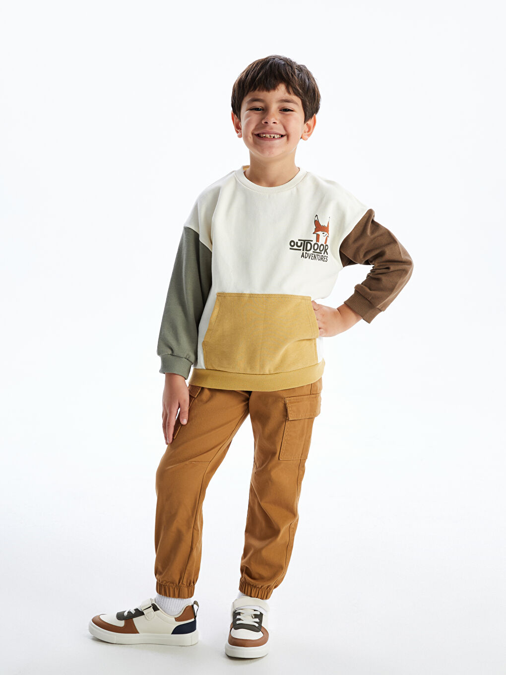 LCW Kids Kahverengi Beli Lastikli Erkek Çocuk Jogger Pantolon