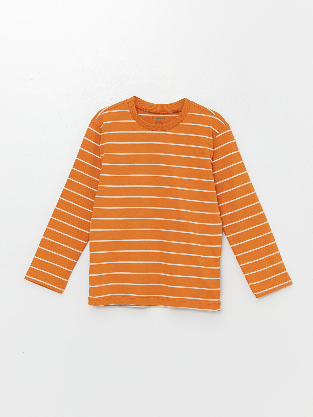 Turuncu Bisiklet Yaka Çizgili Erkek Bebek Tişört