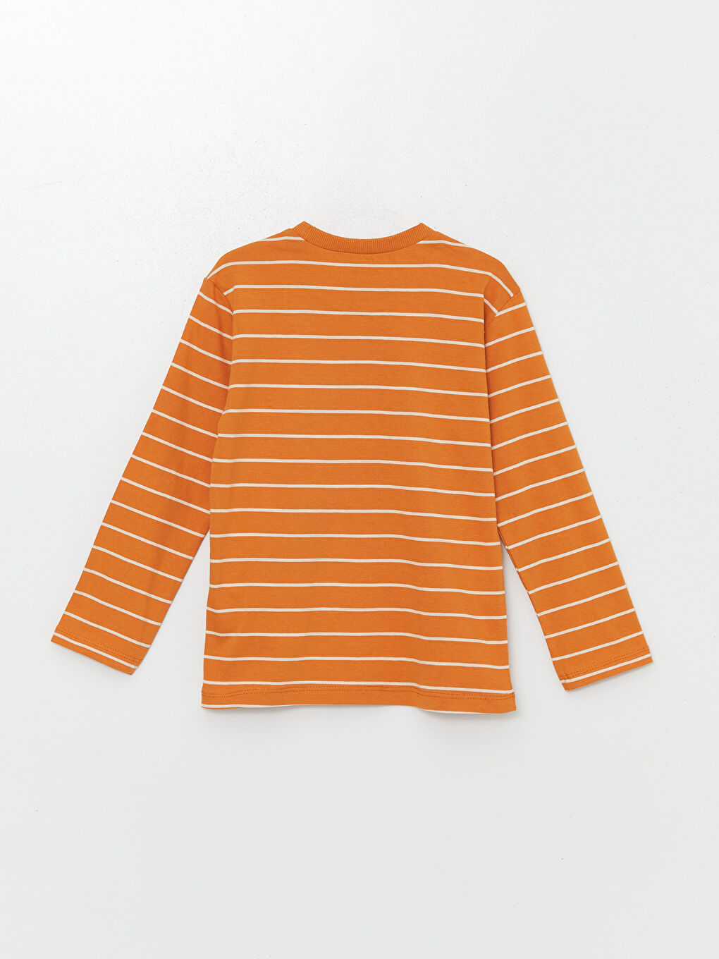 Turuncu Bisiklet Yaka Çizgili Erkek Bebek Tişört-1