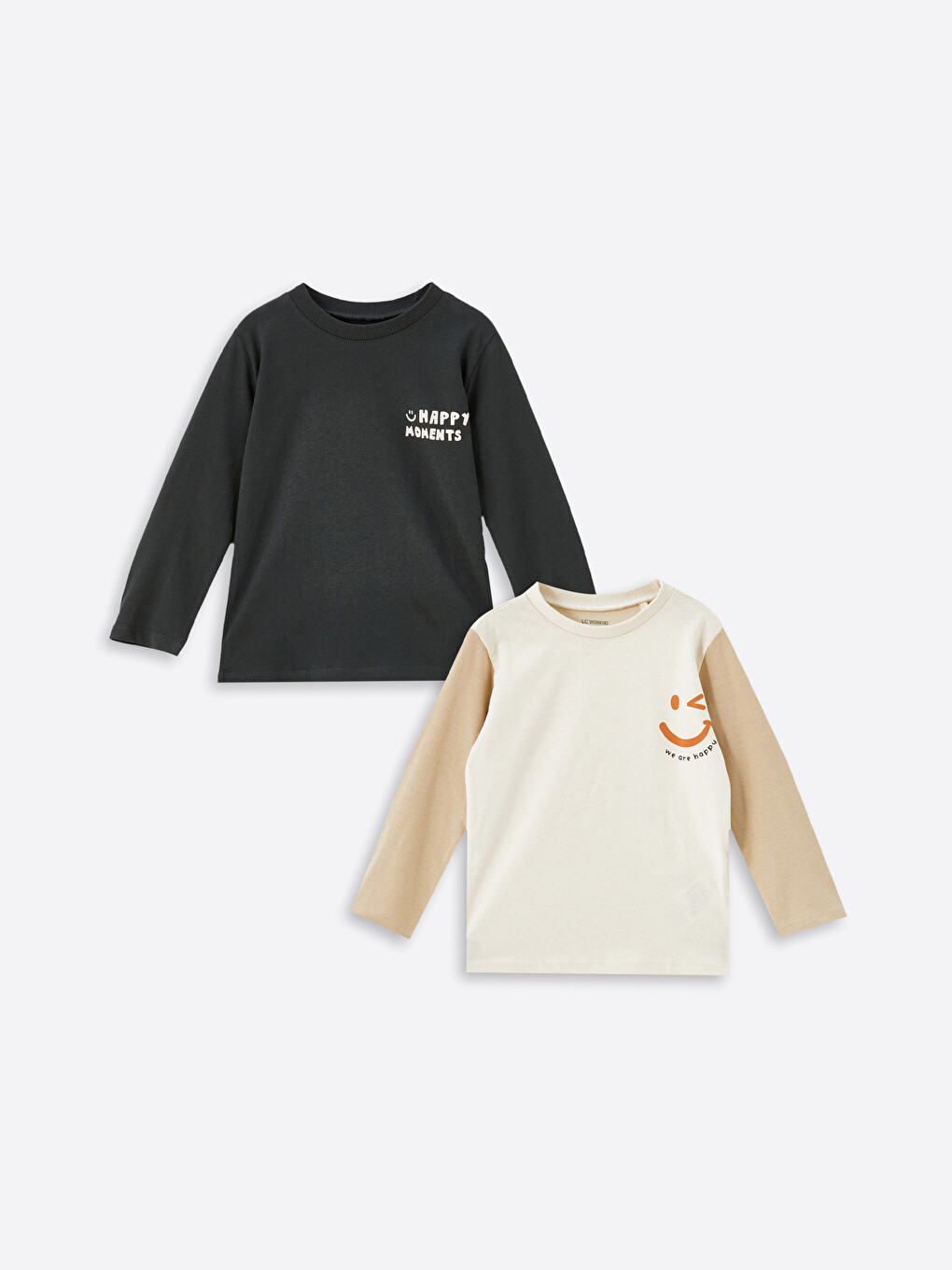 Crew Neck Printed Boys' T-Shirt 2 Pack