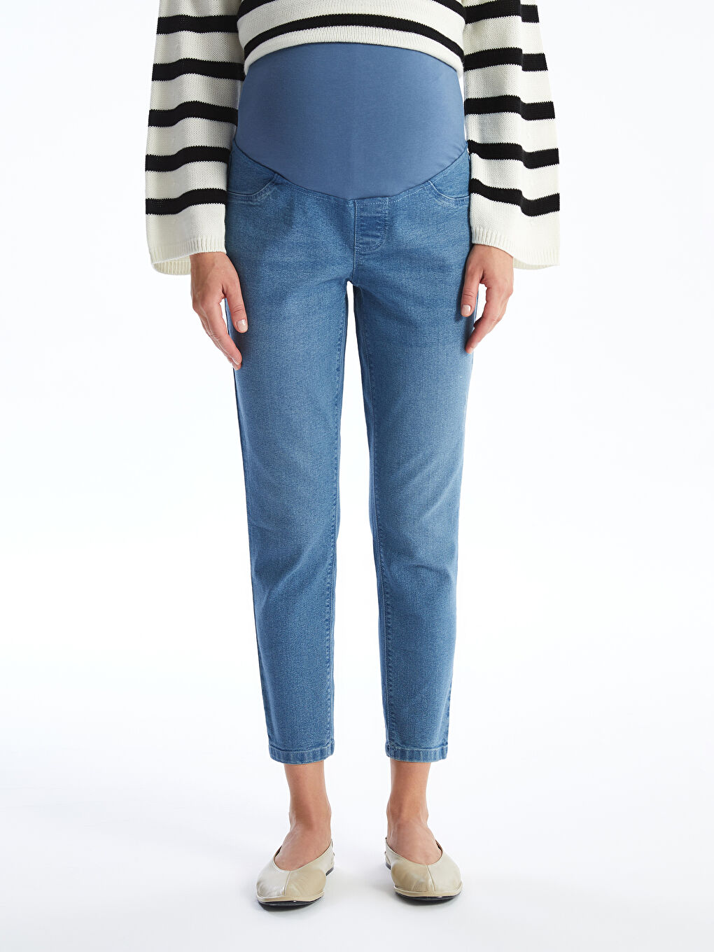 LCWAIKIKI Maternity Tummy Panel Slim Mom Maternity Jeans -W45670Z8-507
