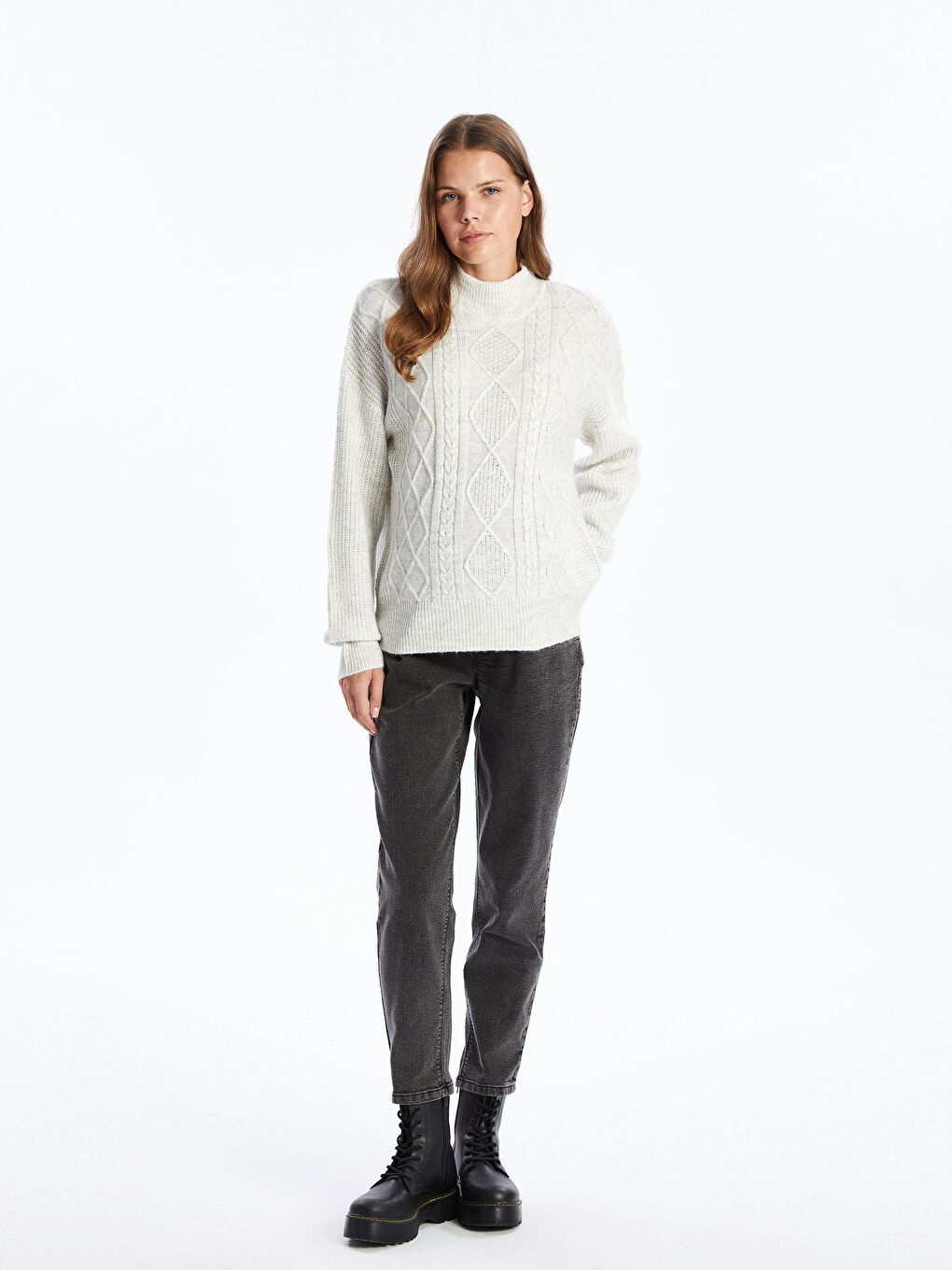 LCWAIKIKI Maternity Belly Panel Mom Fit Maternity Jeans -W45671Z8-326