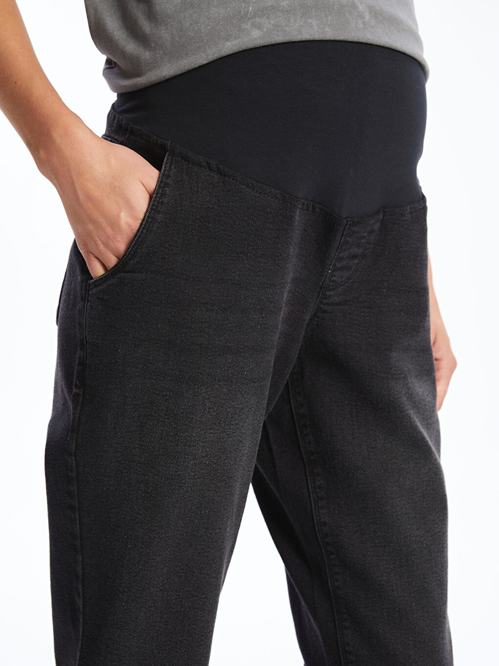 LCW Belly Panel Balloon Fit Maternity Jeans -W45675Z8-326