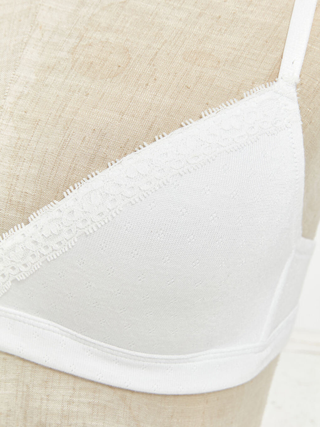 Non-Wired Non-Padded Lace Detailed Bra -W45682Z8-FFB