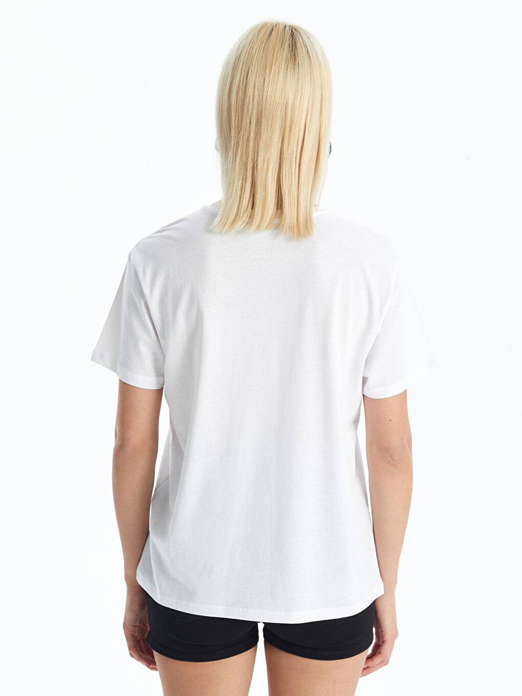 Crew Neck Printed Women's T-Shirt-3