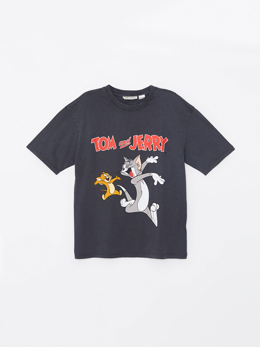 LCW Vision Crew Neck Tom & Jerry Printed Oversize Women's T-Shirt -W45706Z8-DC4