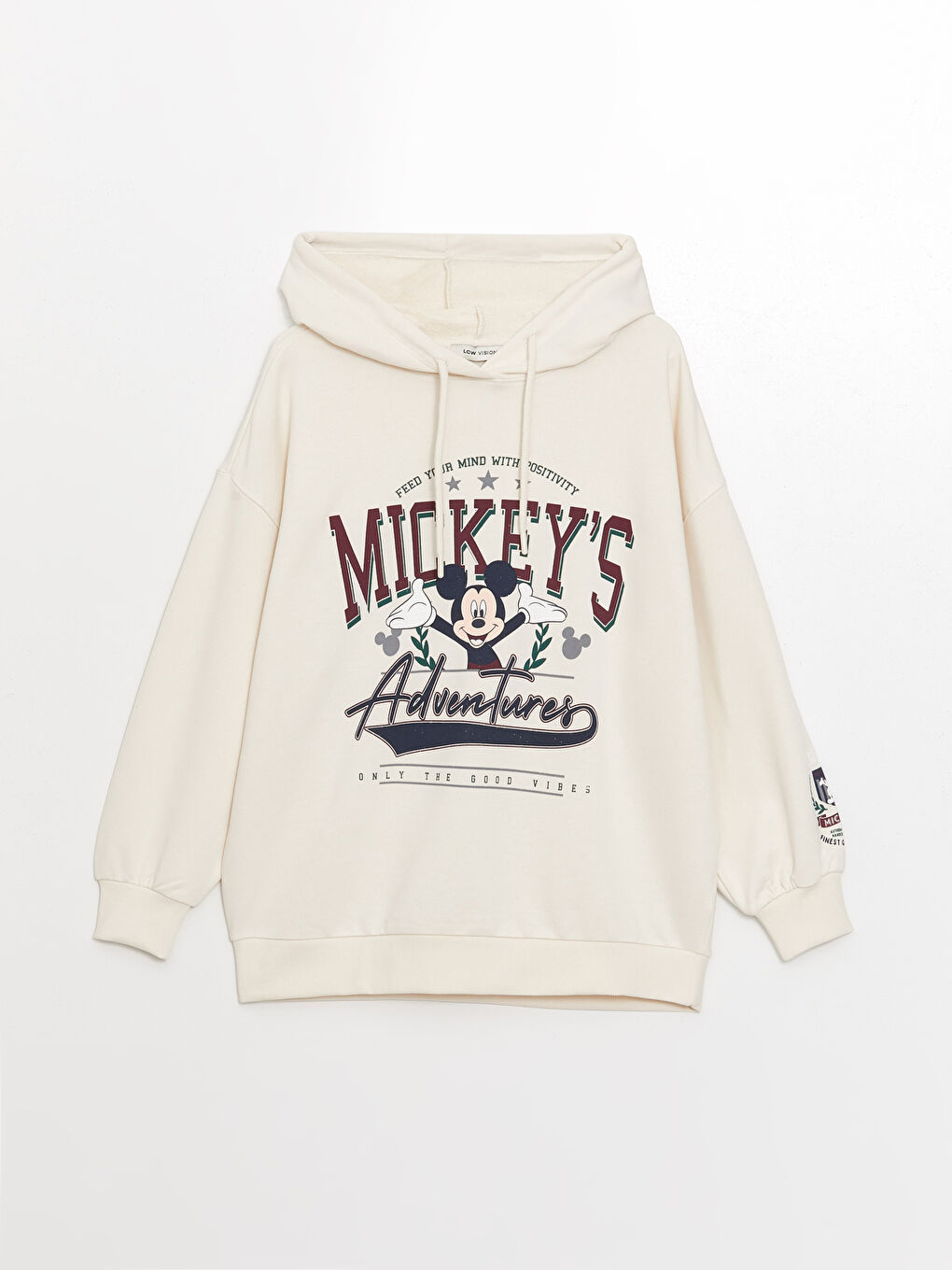 LCW Vision Mickey Mouse Bedrucktes Oversize Kapuzensweatshirt für Damen -W45710Z8-FR4