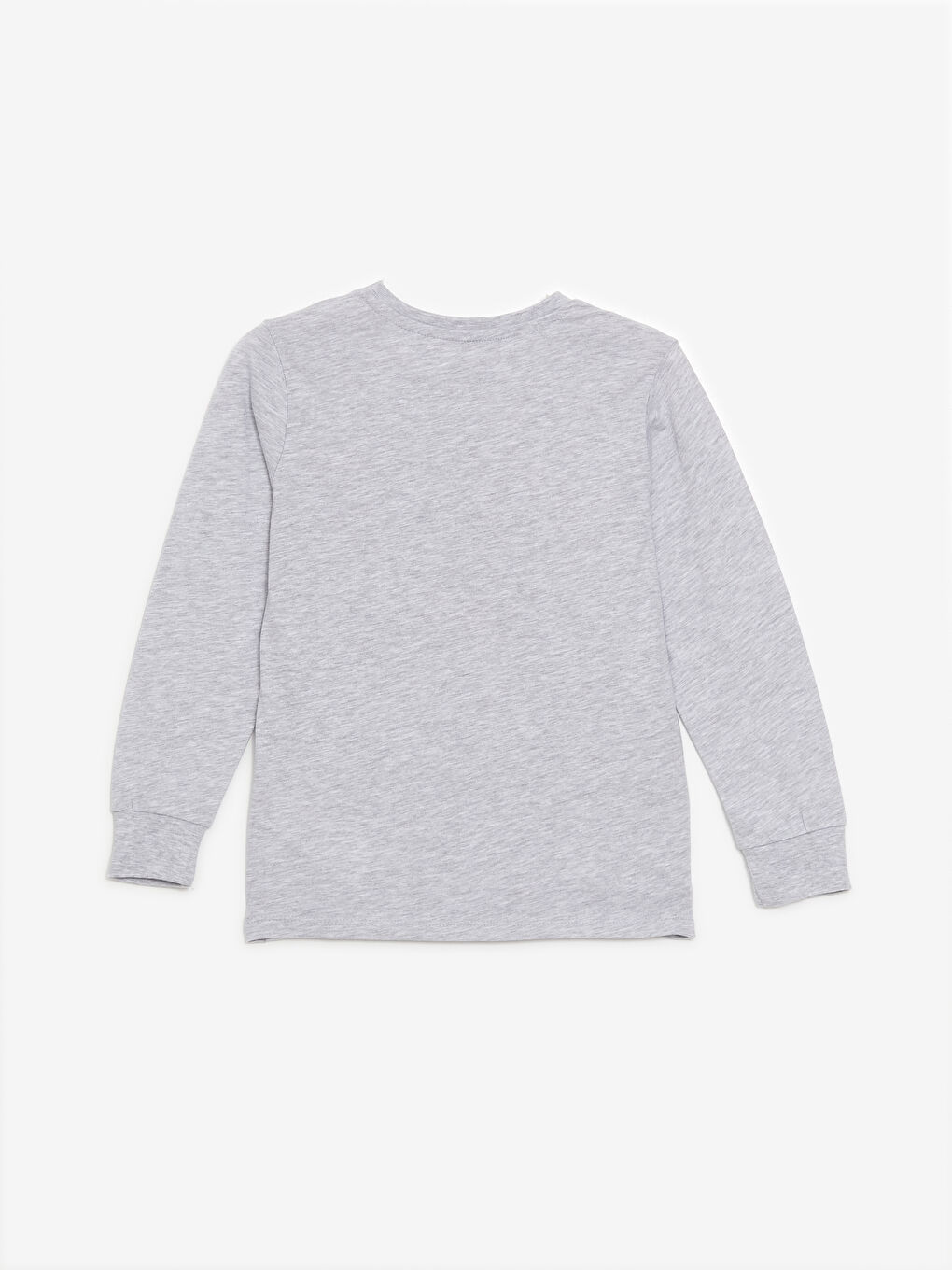 Gri Bisiklet Yaka Erkek Çocuk Pijama Üst-1