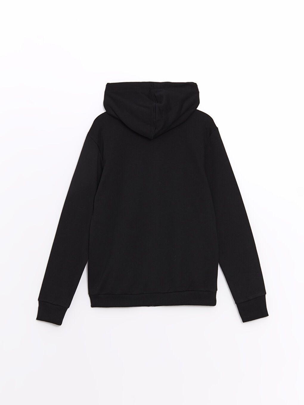 سويت شيرت بسحاب سميك مزود بغطاء رأس وكم طويل للرجال-1