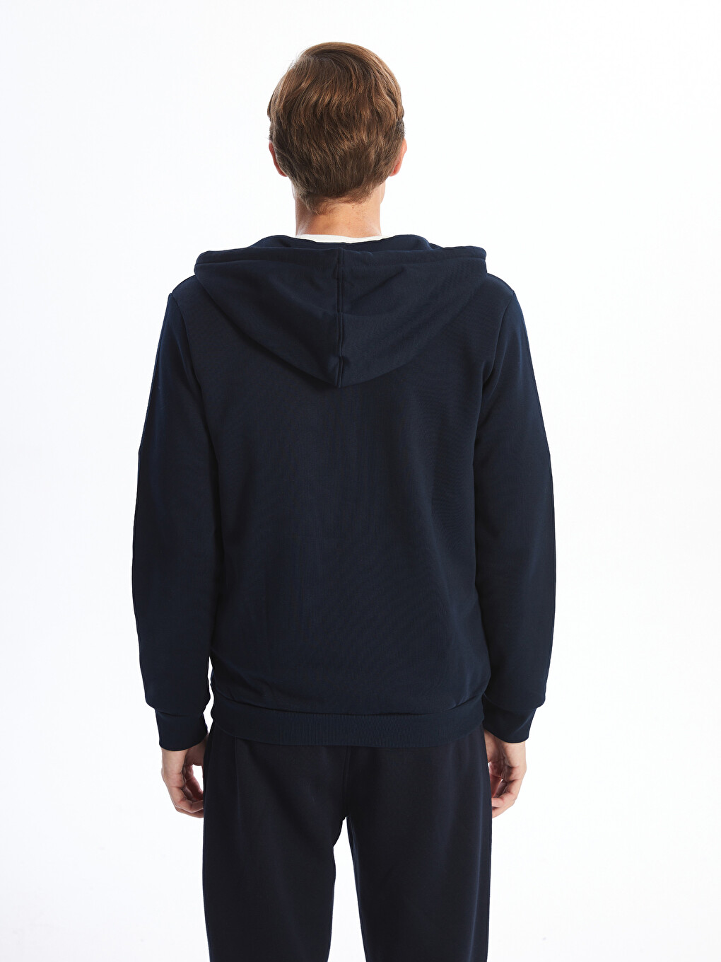 Sweat Zippé Épais À Capuche Et Manches Longues Pour Hommes-3