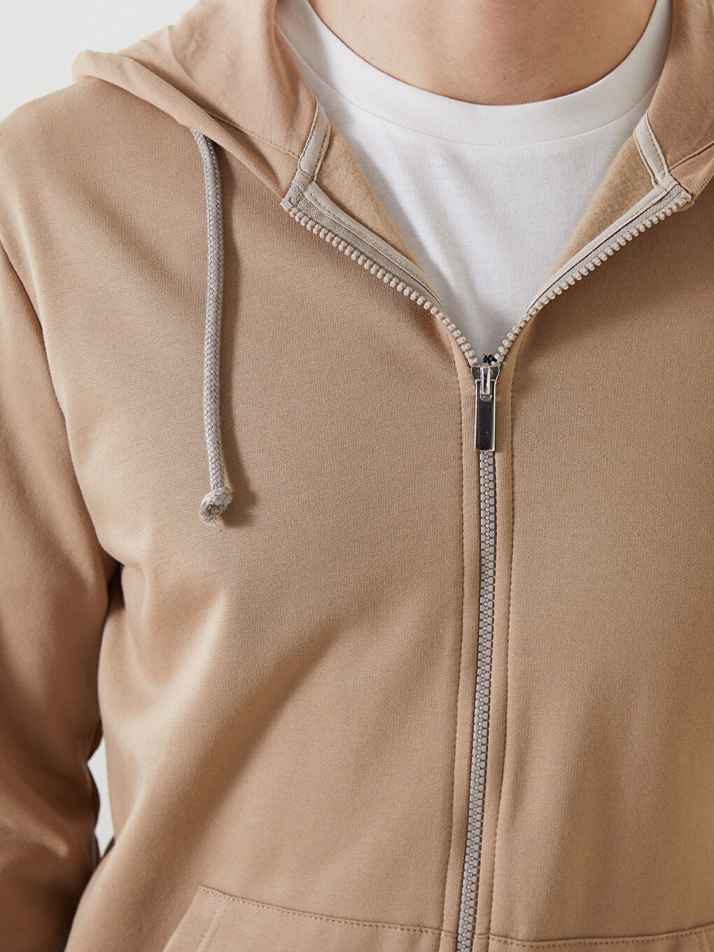 Hooded Long Sleeve Men's Zip-Up Sweatshirt-4