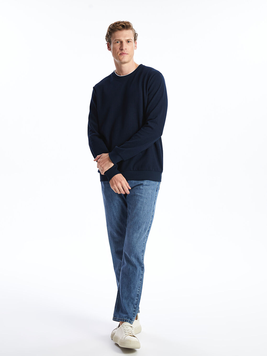 Sweat-shirt Oversize Col Rond Manches Courtes pour Hommes-1