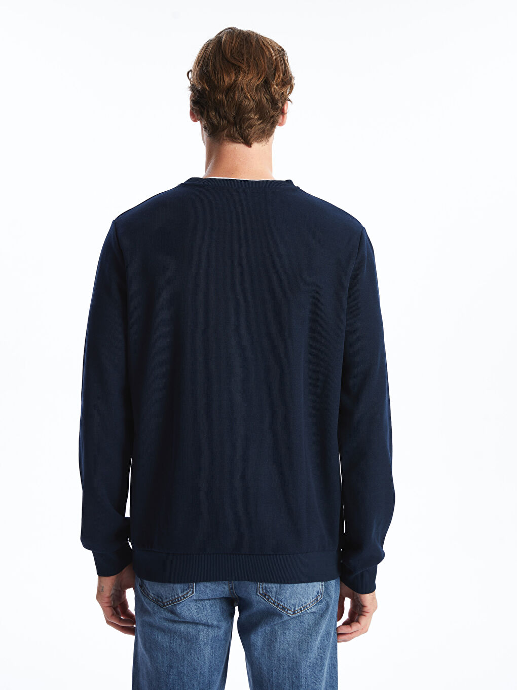 Sweat-shirt Oversize Col Rond Manches Courtes pour Hommes-3