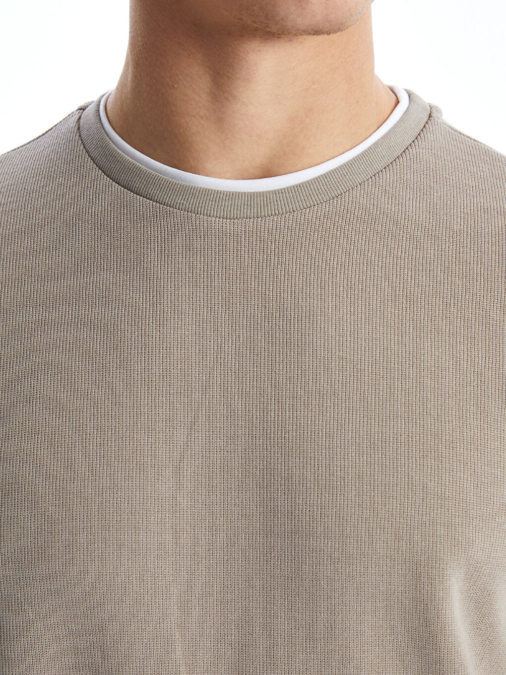 Oversize Crew Neck Short Sleeve Men's Sweatshirt-2