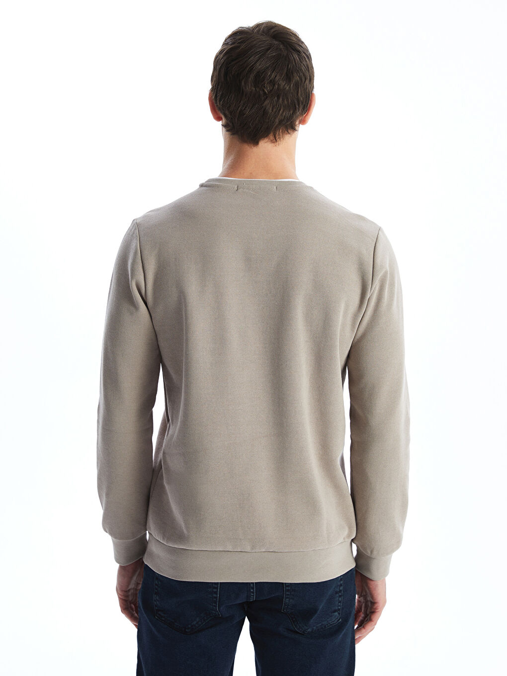 Oversize Crew Neck Short Sleeve Men's Sweatshirt-3