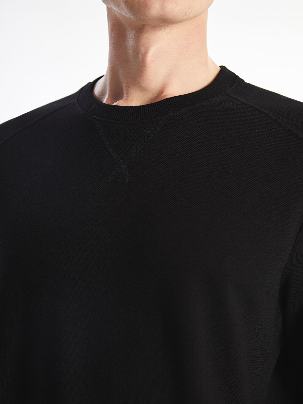 Sweat-shirt à Manches Longues pour Hommes avec Col Rond-2
