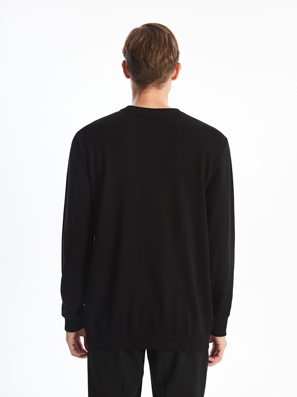 Sweat-shirt à Manches Longues pour Hommes avec Col Rond-3