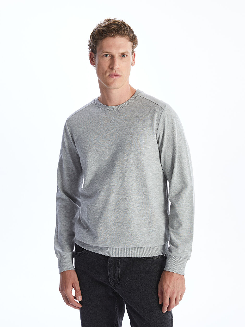Crew Neck Long Sleeve Men's Sweatshirt