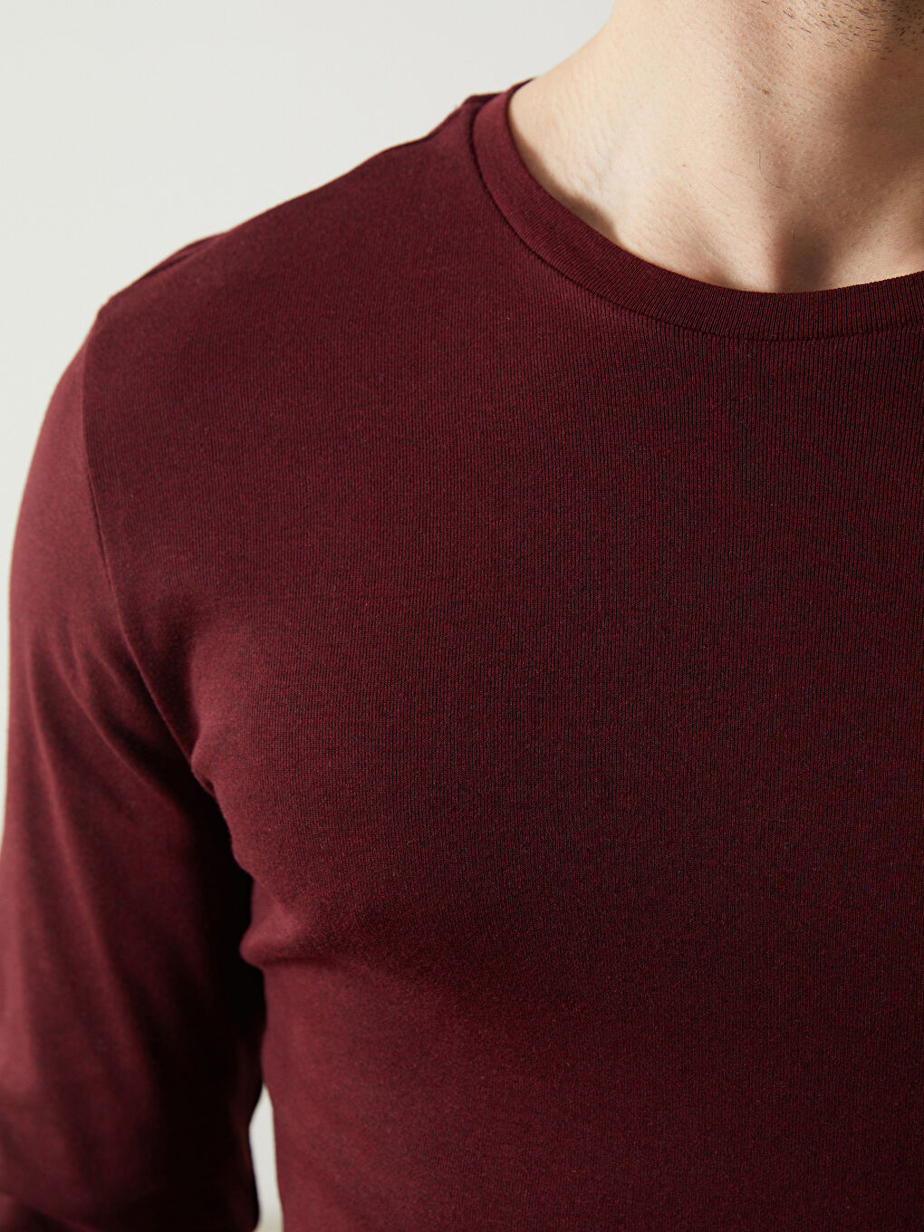 Crew Neck Long Sleeve Men's T-Shirt-2